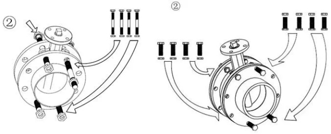 開(kāi)關(guān)型電動(dòng)蝶閥安裝示意圖 開(kāi)關(guān)型電動(dòng)蝶閥安裝示意圖
