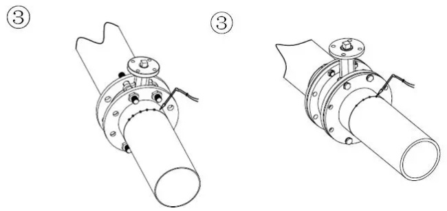開(kāi)關(guān)型電動(dòng)蝶閥安裝示意圖 開(kāi)關(guān)型電動(dòng)蝶閥安裝示意圖