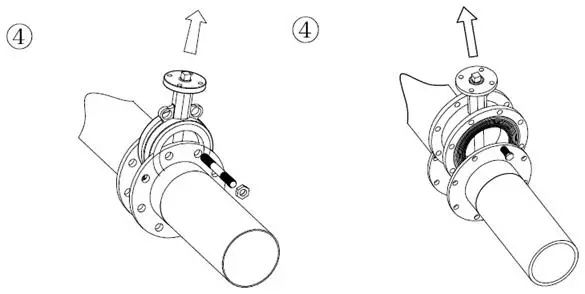開(kāi)關(guān)型電動(dòng)蝶閥安裝示意圖 開(kāi)關(guān)型電動(dòng)蝶閥安裝示意圖